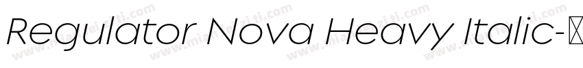 Regulator Nova Heavy Italic字体转换